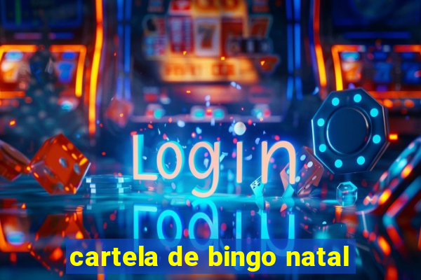 cartela de bingo natal